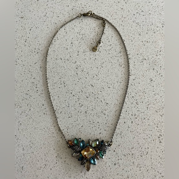 Chloe + Isabel necklace, teal blue amber gemstones - Picture 3 of 3